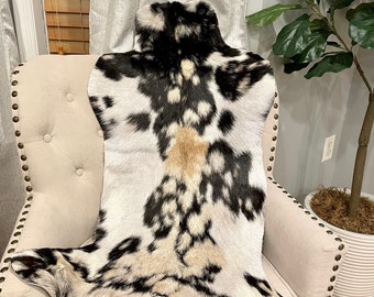 Genuine Hair On Goathide Rug, Goat Hide