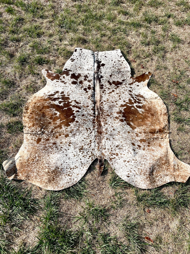 Genuine Tricolor Cowhide Rug Speckled Brazilian Cow Hide Rug Etsy