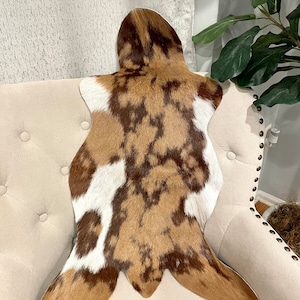 Genuine Multicolor Hair On Goathide Rug, Goat Hide
