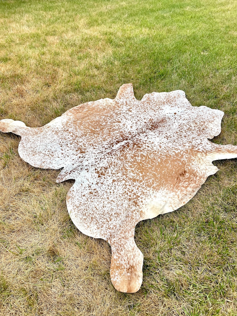 Genuine Tricolor Hair on Cowhide Rug Speckled Brazilian Cow Etsy