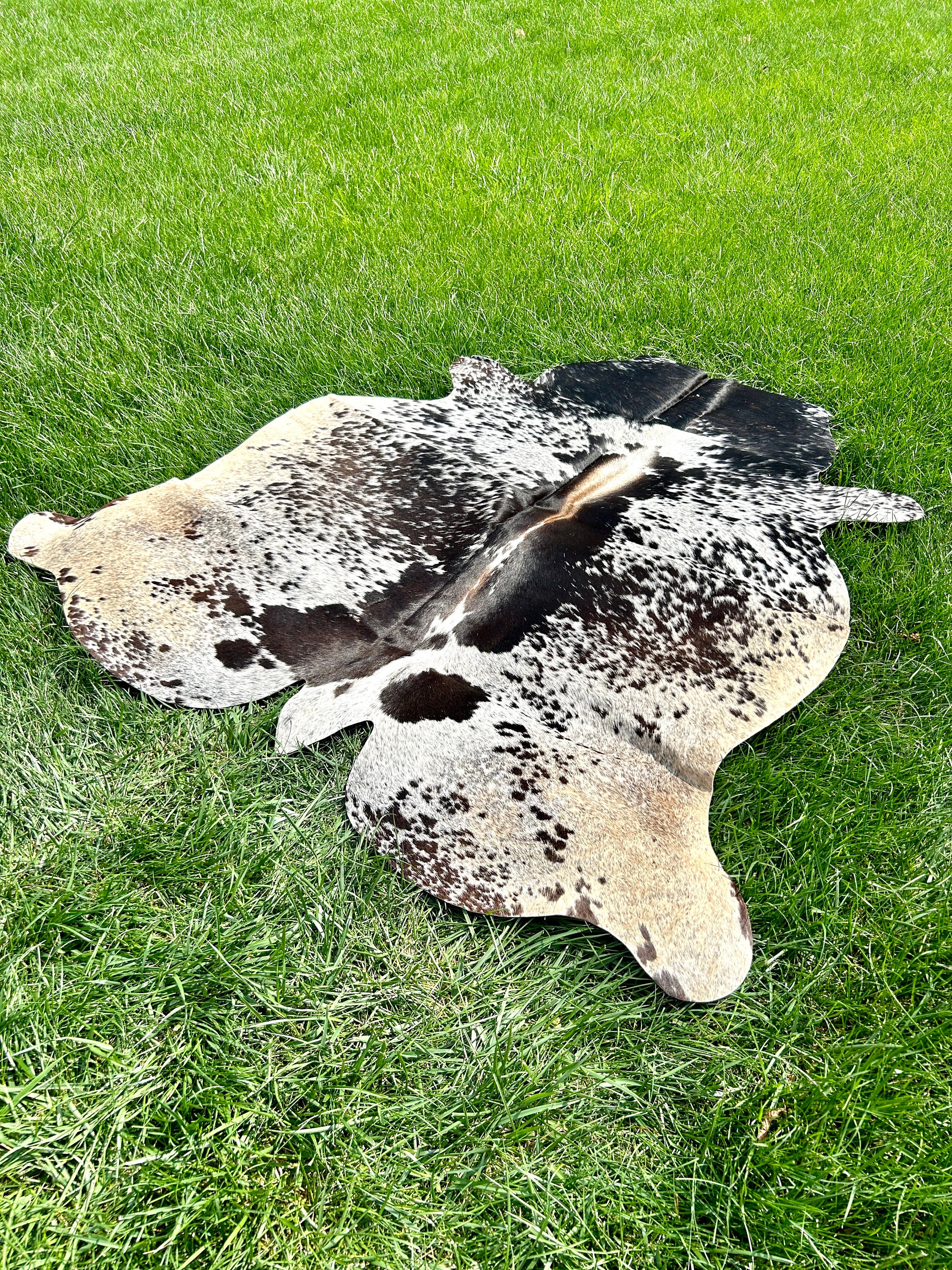 Black & White Cowhide Rug, Salt and Pepper Brazilian Cow Hide Rug - Etsy