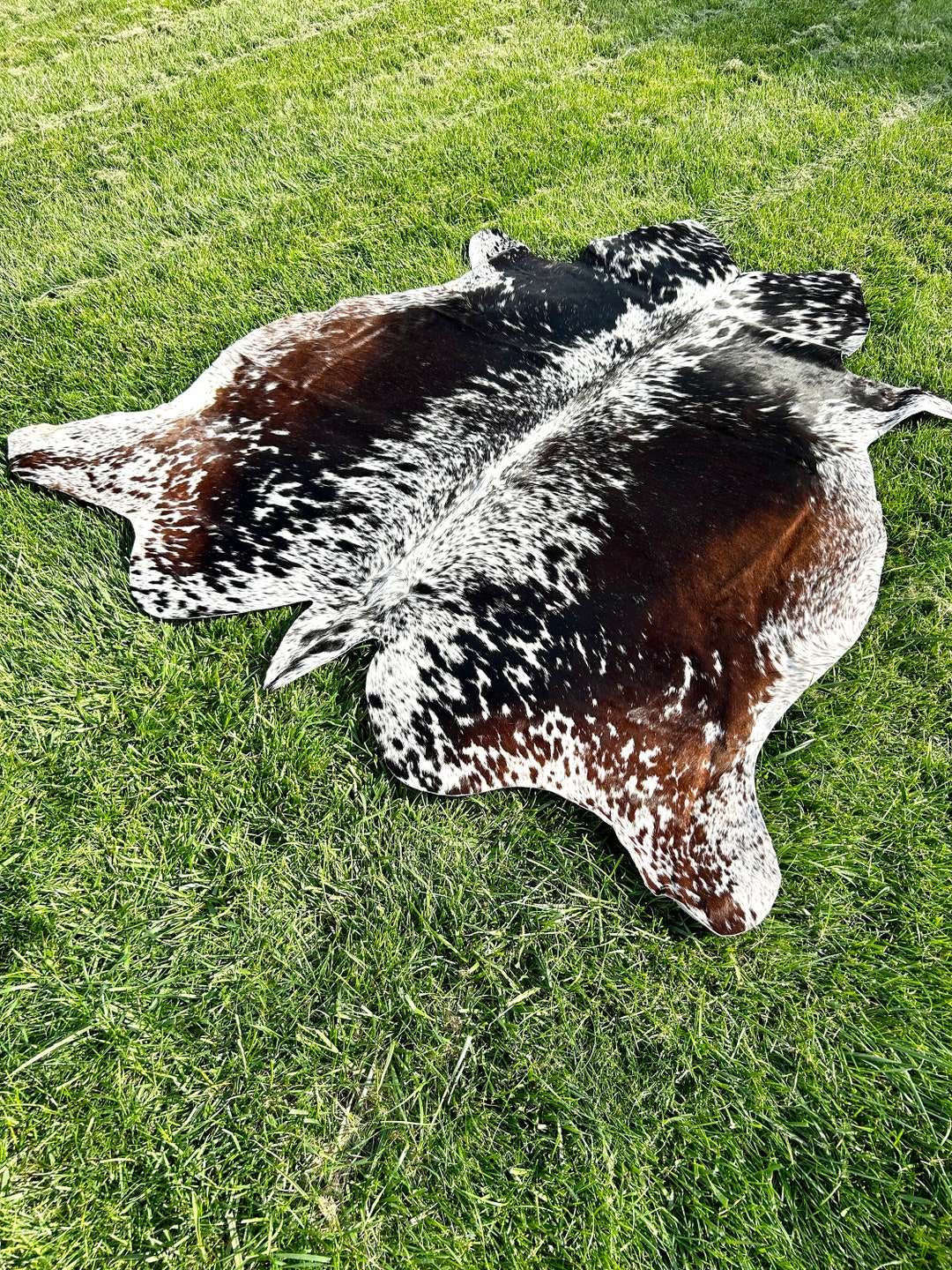 Genuine Tricolor Speckled Cowhide Rug, Brazilian Cow Hide Rug Large Etsy