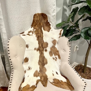 Genuine Hair On Multicolor Goathide Rug, Goat Hide