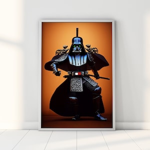 Darth Vader Samurai style, Samurai Vader, StarWars Alternative Movie Painting Posters