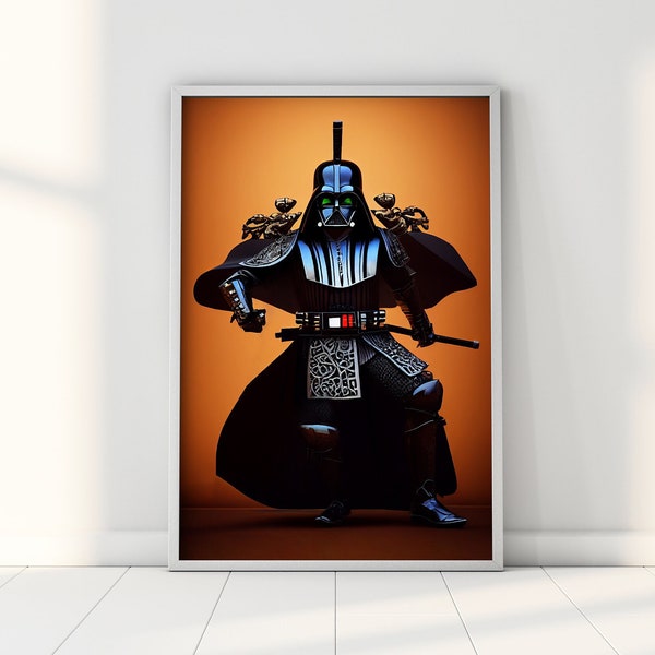 Darth Vader Samurai style, Samurai Vader, StarWars Alternative Movie Painting Posters