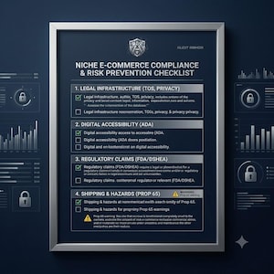Niche E-Commerce Compliance & Risk Prevention Shield | Digital Storefront Audit Framework | Instant Download Single-Page PDF