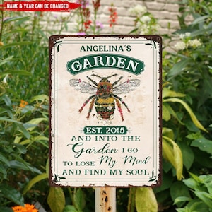 Garten Metall Schild - Garten Deko - Geschenk für Gärtner - Geschenk für Gärtner - Geschenk für Gärtner - Garten Geschenk