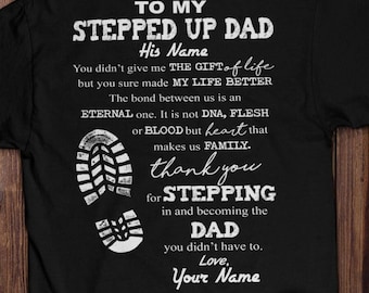 Personalized Bonus Dad Father Day shirt, Step Dad Father's Day Gift, Gift For Step Up Dad, Father's Day Gift From Wife, From Kid