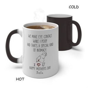 Personalized Dog Mug We Make Eye Contact While I Poop... Gift for Dog Lover, Gift For Dog Mom image 7