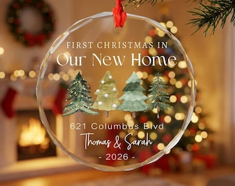First Christmas in Our New Home Christmas Ornaments - Personalized Christmas Tree Ornament Our New House Ornament, New Home Ornament