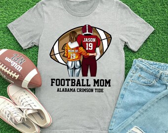 Das ist meine Jungen-Fußball-Mamma - personalisiertes Fußball-Mama-Shirt, Name und Nummer-Fußball-Shirt, Touch-Down-Saison, Fußball-Liebhaber-Geschenk