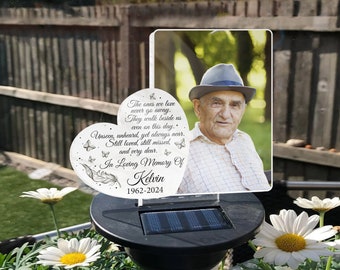 The Ones We Love Never Go Away - Personalized Solar Light, Memorial Gift For Loss Of Loved One, In Loving Gift, Solar Power Memorial Garden