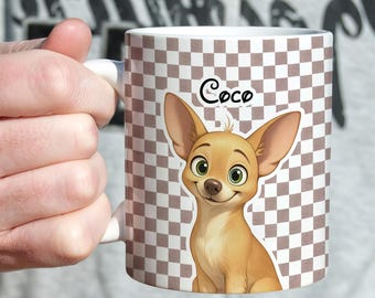Pet Portrait Cartoon 3D Style-Personalized Pet Portrait Coffee Cup from Photo,Gift For Cat Dog Lovers,Custom Dog Remembrance Gifts,Cat Mugs