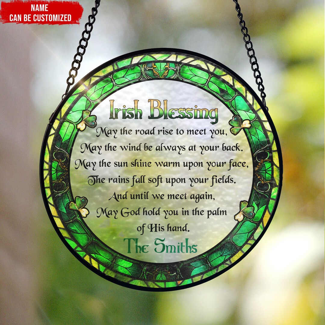Irish Blessing St. Patrick’s Day - Personalized Window Hanging ...