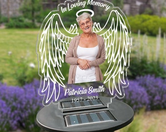 My Guardian Angel - Personalized Solar Light, Remembrance Gift, Loss Of Loved One, In Loving Memory, Solar Power Memorial Garden