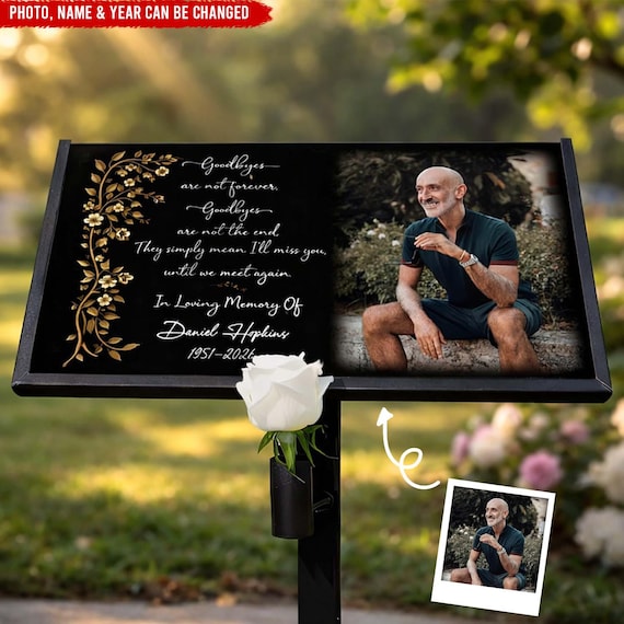 I’ll Miss You Until We Meet Again - Personalized In Loving Memory Memorial Granite Stone,Memorial Plaque, Customized Engraved Thick Granite