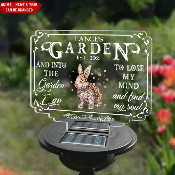 Personalized Garden Cat Metal Sign - Gift Idea For Garden/Cat Lovers - And Into The Garden I Go To Lose My Mind And Find My Soul - Up to 6 Cats main image 0