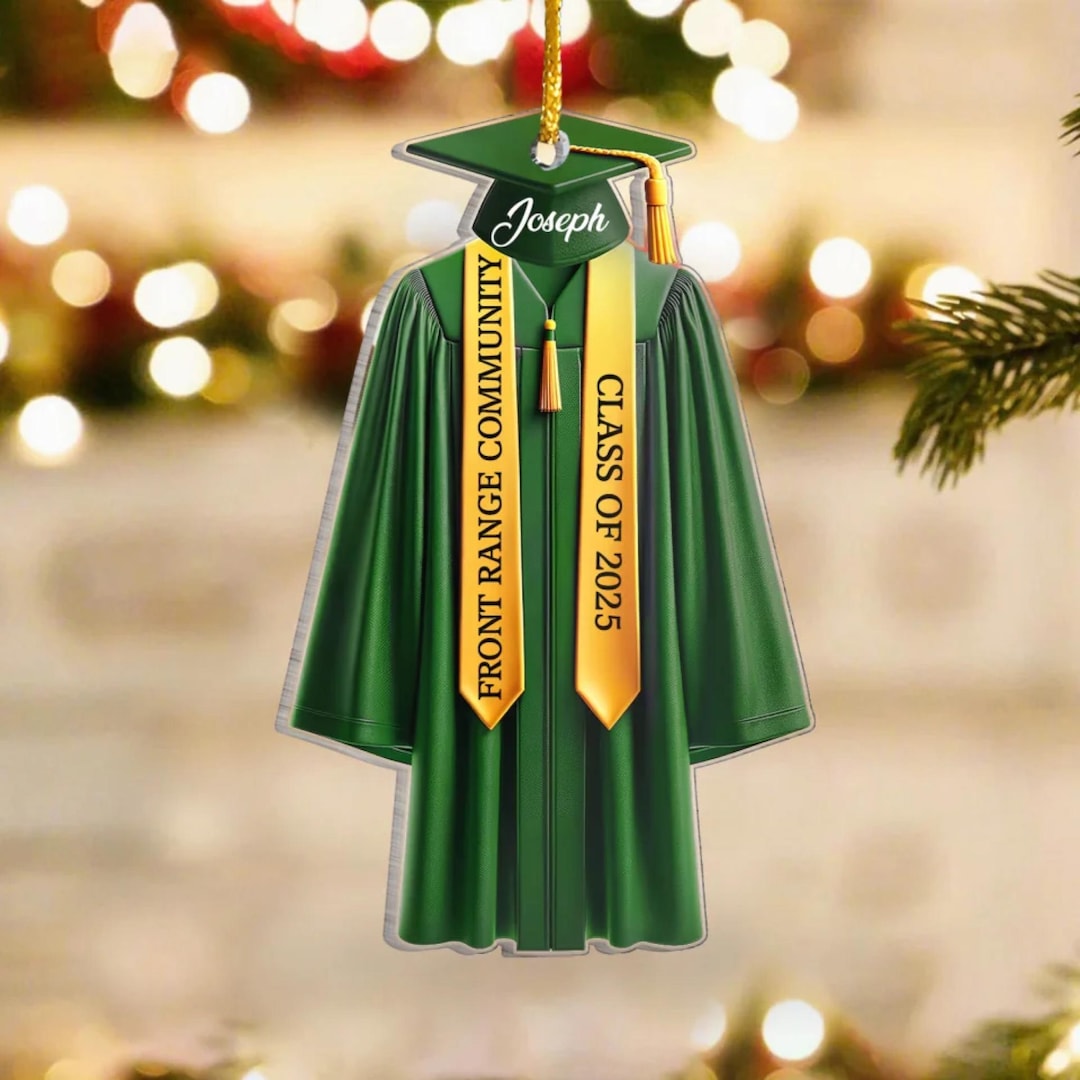 Personalized Graduation Ornament, Personalized Class of 2025 Ornament ...