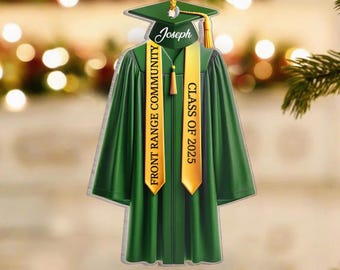 Personalized Graduation Ornament, Personalized Class of 2025 Ornament, High School Graduation Gift, College Graduated, New Graduate Gift