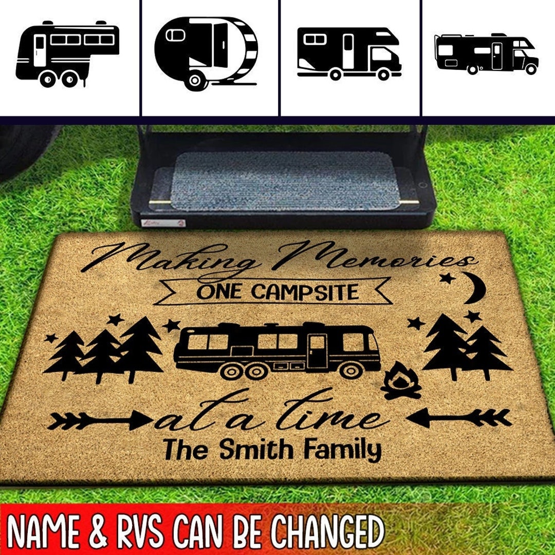 Making Memories One Campsite Outdoor Coir Doormat, Rv Camping, Motor