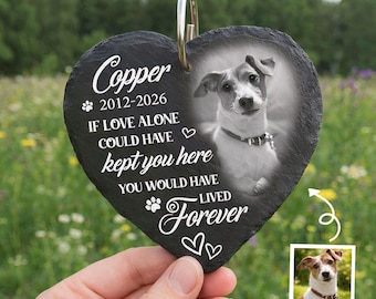 Eine liebevolle Hommage an ein geschätztes Haustier - Personalisierter Foto-Haustier-Gedenkstein, graviertes Hundeerinnerungsgeschenk, Erinnerungsgeschenk im Garten