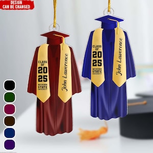 Personalized Grad Ornament, 2025 College Grad Ornament,Graduation Ornament Gift, 2025 Grad Gift,Class of 2025,High School College Graduation