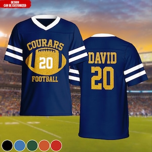 Football Team Glitter -Personalized Team Name & Number Football Jersey,Customized Football Jersey For Adult Kid, Game Day Outfit For Fan