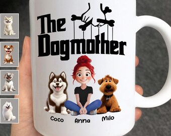 De hond moeder - gepersonaliseerde mok, grappig cadeau voor hond moeder, hond moeder koffiekopje, hond minnaar cadeau, nieuwe hond mok, hond moeder mok