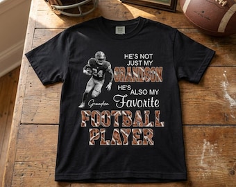 Personalized Football Player Grandson Shirt – Game Day Fan Apparel