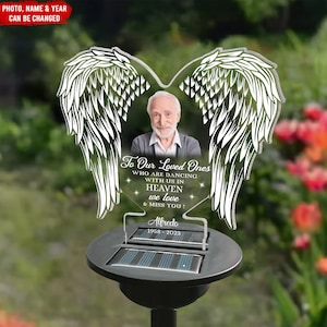 Our Loved Ones Who Are Dancing With Us In Heaven - Personalized Solar Light, Remembrance Gift, Sympathy Gifts For Loss Of Loved One