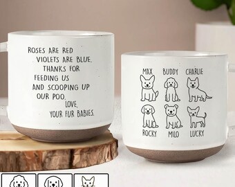 Adorable Pet Breeds Line Art - Personalized Pet Line Art Mug, Pet with Name Gift, Dog Mug, Cat Lover, Dog Lover Gift, Dog Mom Gift