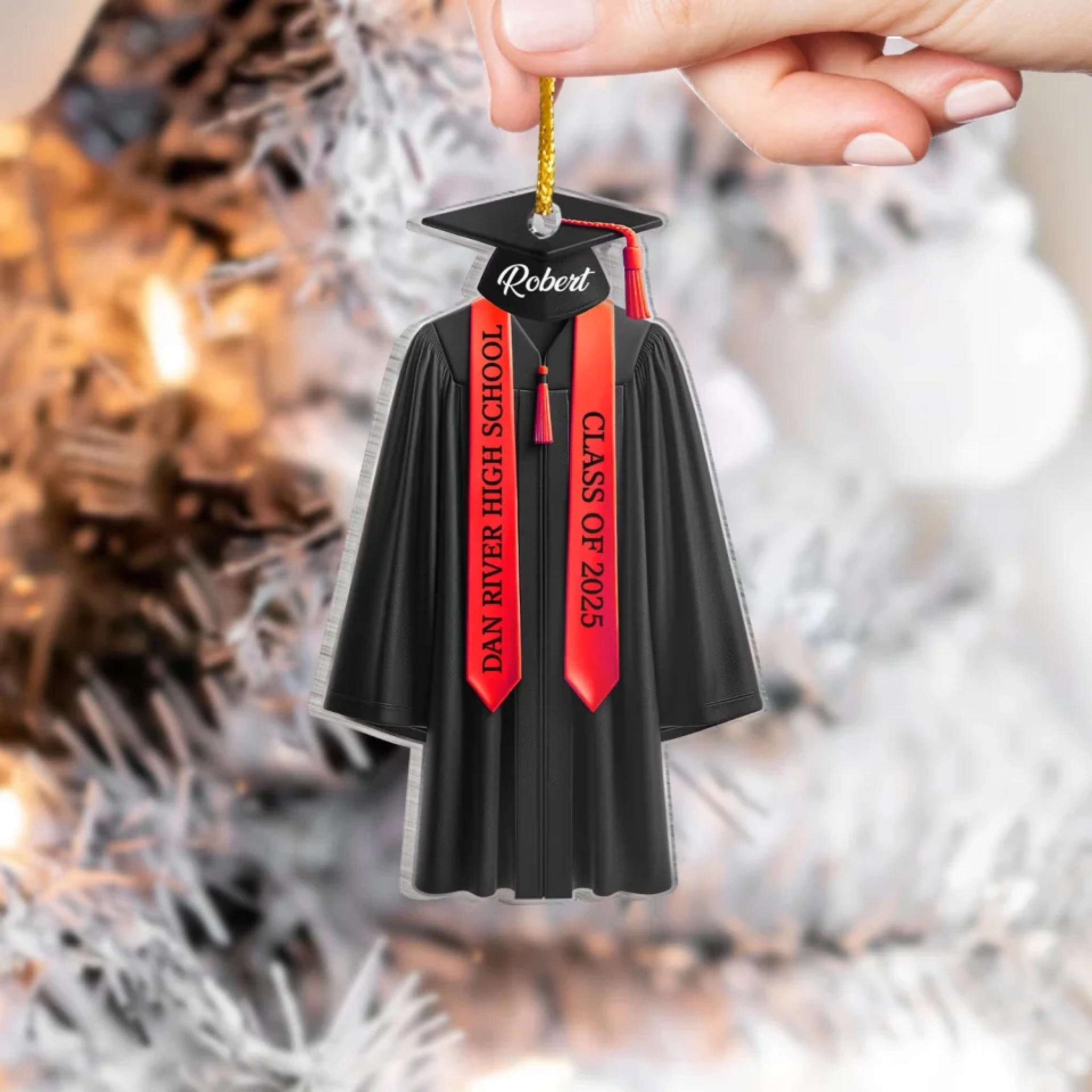 Personalized Graduation Ornament, Personalized Class of 2025 Ornament ...