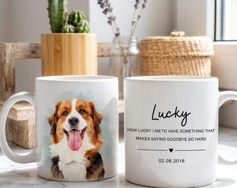 Some Angels Choose Fur Instead Of Wings - Personalized Pet Photo Mug with Name, Custom Dog Memorial Coffee Cup for Dog Moms,Dog Lover Gift