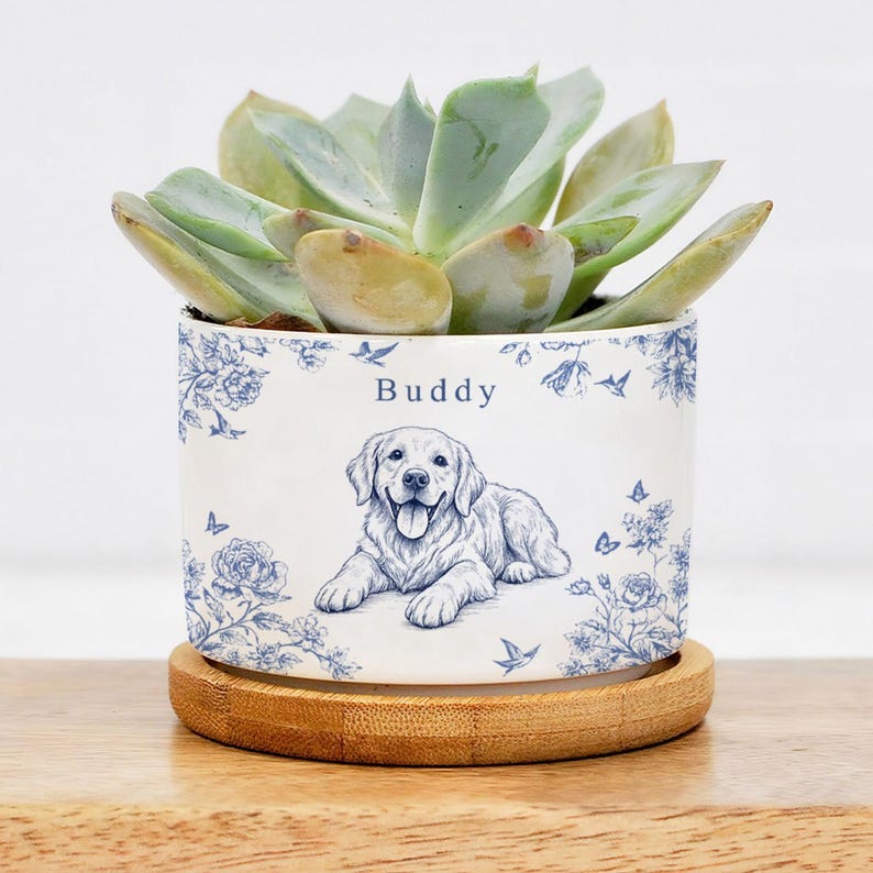 Custom Pet Photo Flower Pot.