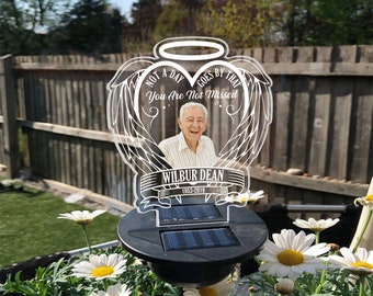 Not A Day Goes By That You Are Not Missed  - Personalized Solar Light, Memorial Gift, In Loving Gift, Solar Power Memorial Garden