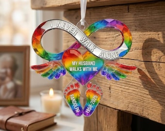 Your Love Still Rides Beside Me Every Day - Personalized Sympathy Gift Acrylic Ornament, In Loving Memory Ornament, Bereavement Gift