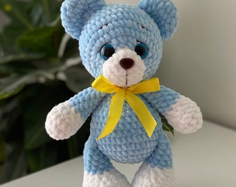 Gestrickter Bär, Teddybär, Handgemachtes Spielzeug, Geschenk für Baby, Plüschtier, Sammeltier