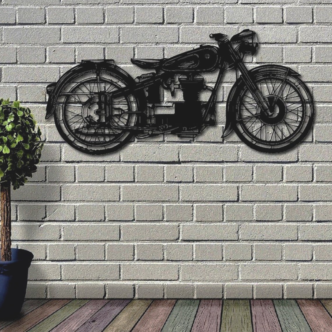Motorcycle Metal Wall Art Harley Davidson Metal Art Etsy