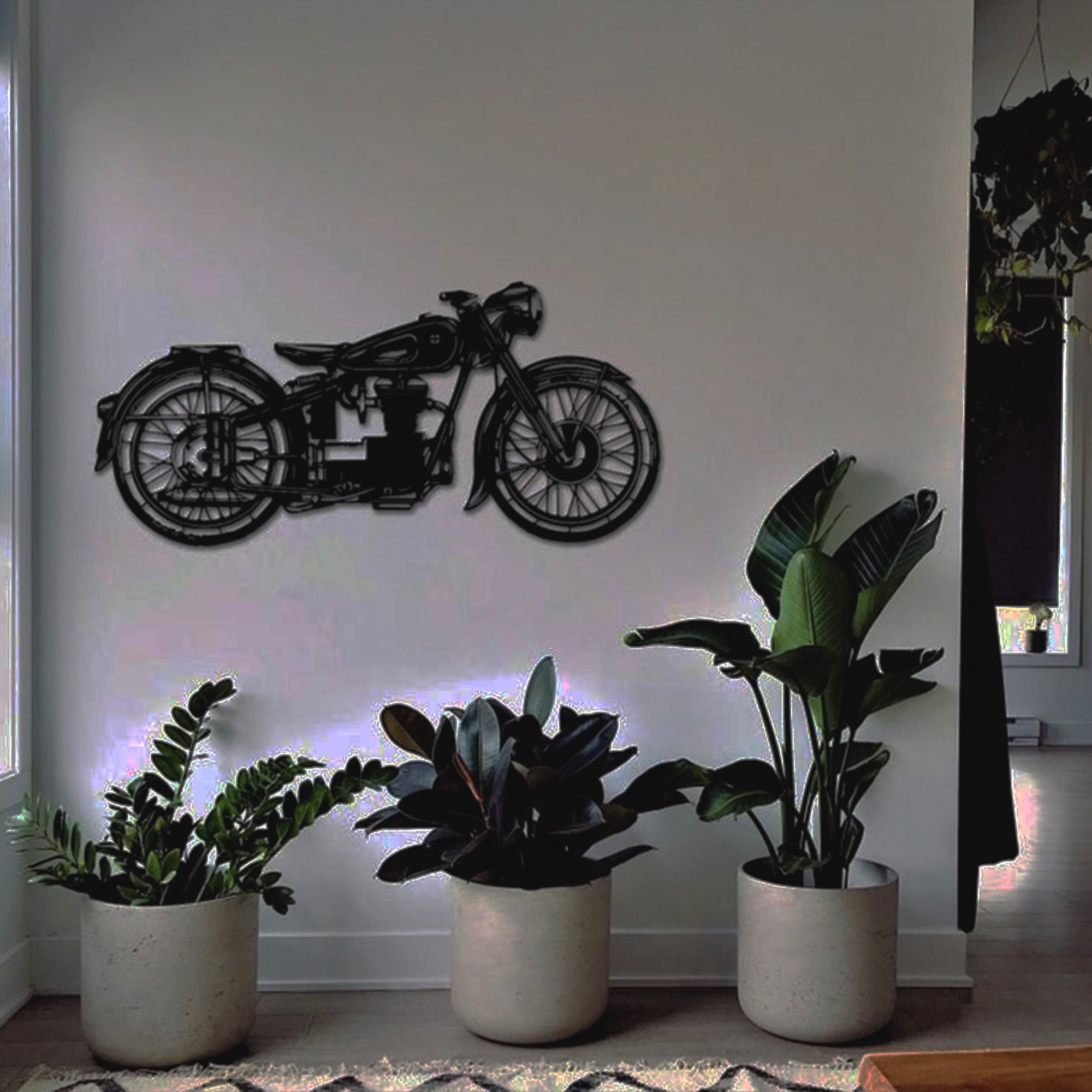 Motorcycle Metal Wall Art Harley Davidson Metal Art Etsy