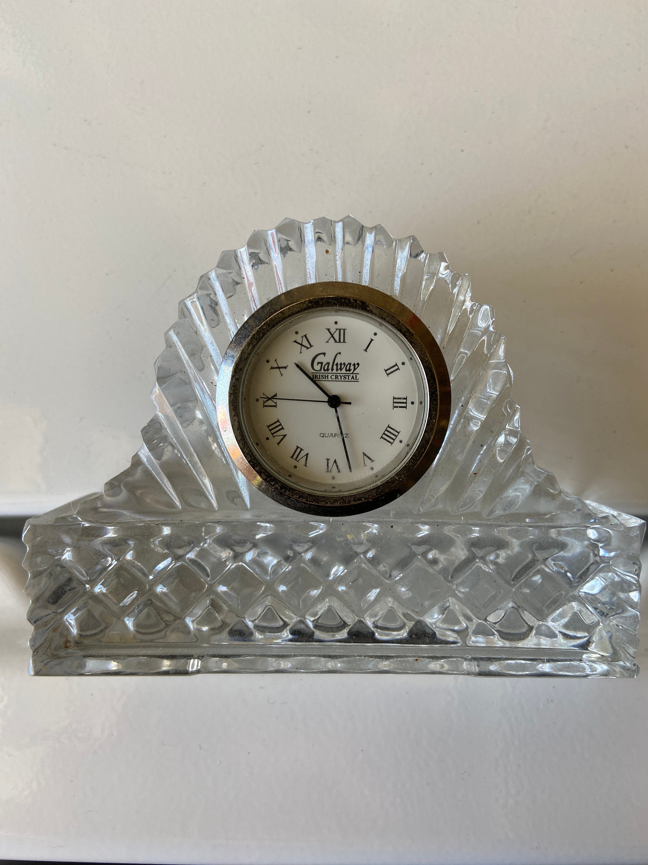 Galway Irish Crystal Clock Etsy