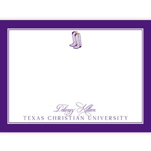 TCU Stationery, Custom College Stationery | Custom Fort Worth Stationery | Graduation Gift | Horned Frogs, TCU Graduation