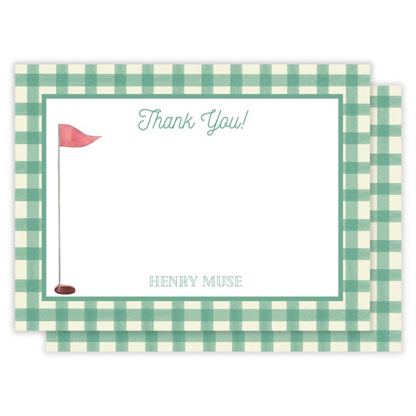 Golf Master's Thank You Cards, Golf Party Thank You Cards, Golf Thank You