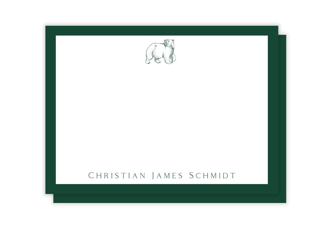 College Bears Stationery Waco University Stationery Etsy