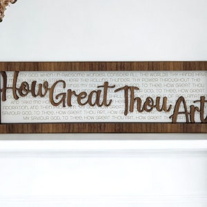 Jak wielki jesteś, znak SVG, Hymn Wall Art, plik cięty laserowo, Chrześcijańska piosenka ścienna, plik cięty Glowforge, religijny plik SVG