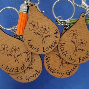 Inspirerende sleutelhanger bundel SVG, druppel met bloemen sleutelhanger gesneden bestand, christelijk, positieve affirmaties, inspirerende taslabels, geloof