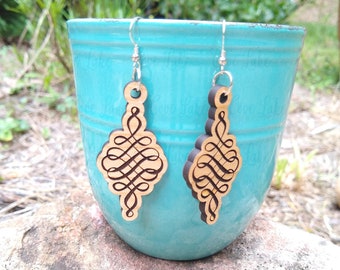Wood Earrings SVG for Glowforge, Engraved Earrings SVG, Earring Template, Digital File for Laser, Wood Earring Cut File, Laser Ready SVG