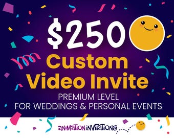 Custom Order by Animation Invitations | Digital Video Invitations and Party Supplies