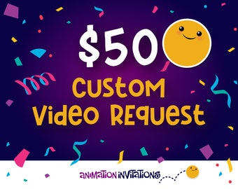 Custom Order by Animation Invitations | Digital Video Invitations and Party Supplies