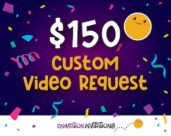 Custom Order by Animation Invitations | Digital Video Invitations and Party Supplies