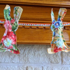 Bunny Garland Easter Spring Farmhouse Rustic Garland Baby Nursery Garland Bunting Banner